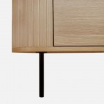 3-Door Oak Wood Sideboard Pegasus Light Brown