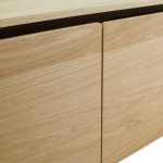 3-Door Oak Wood Sideboard Pegasus Light Brown