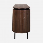 3-Door Walnut Wood Sideboard Pegasus Dark Brown