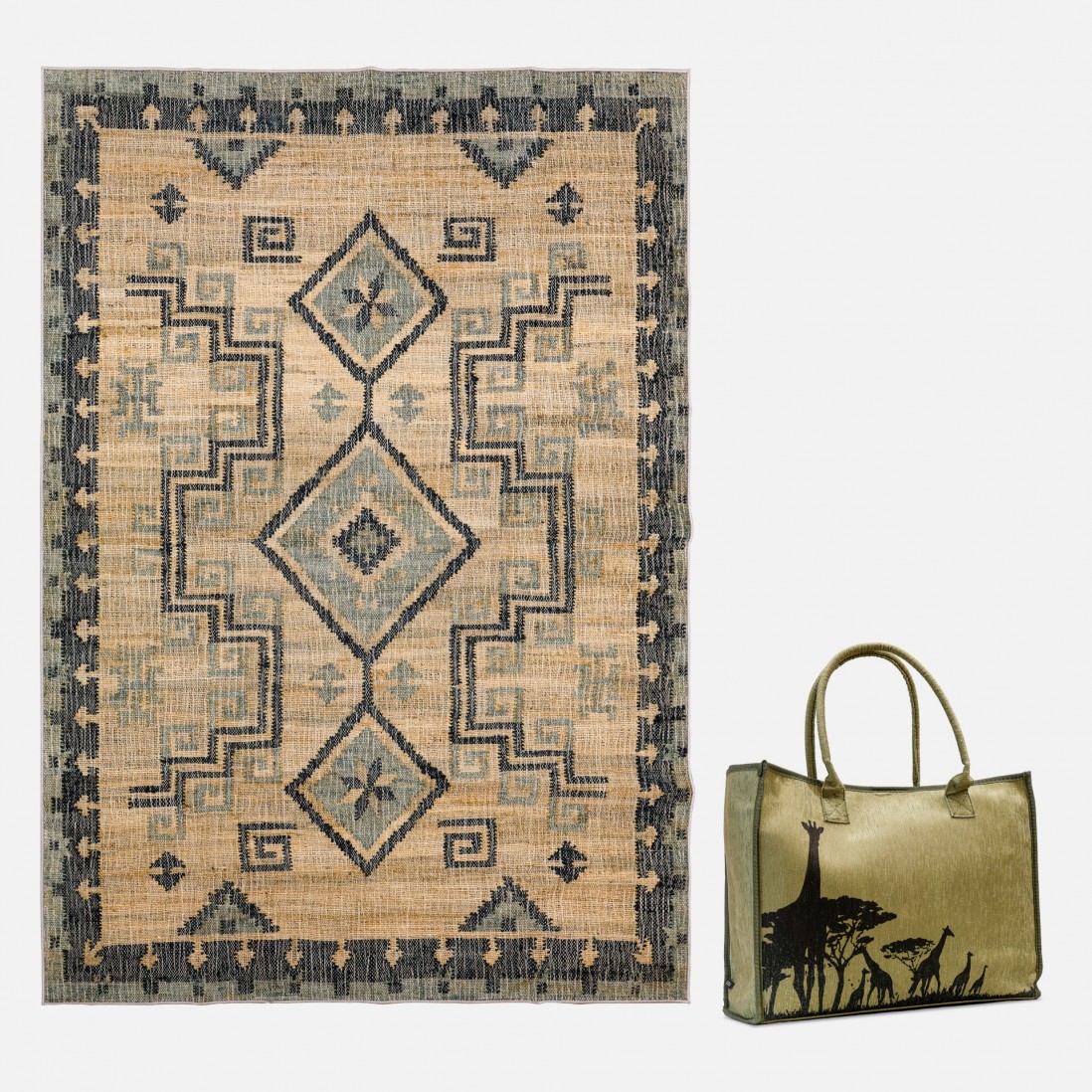Safari Khaki Rug with Carry Bag (Rug In Bag)