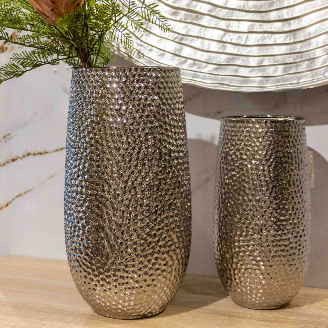 Jarra Decorativa de Cer�mica 964 Prateada