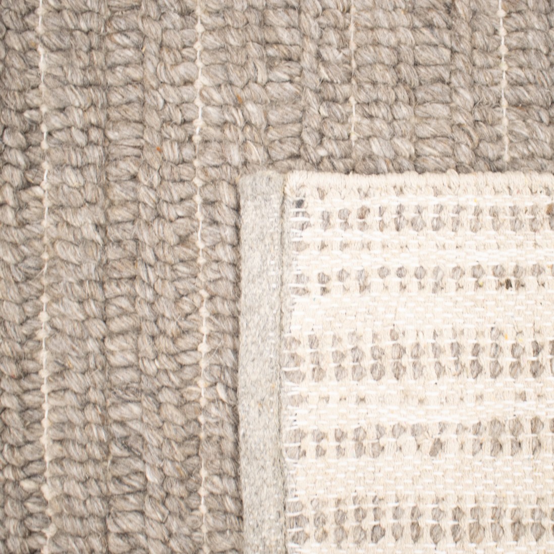 Natural Weave Plain Rug in Dark Grey