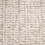 Natural Weave Plain Rug in light grey colour