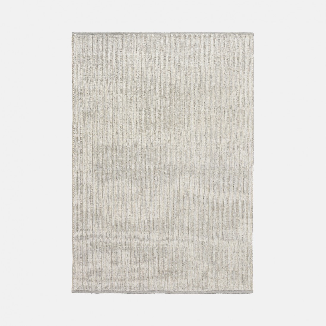 Natural Weave Plain Rug in light grey colour