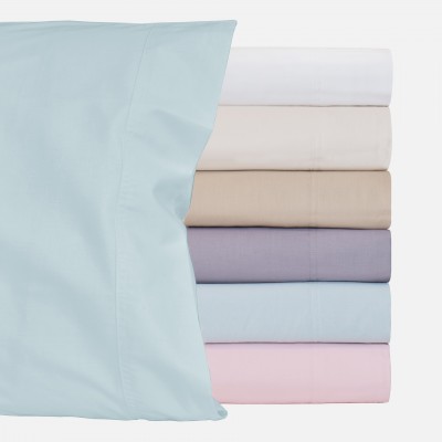 Nude 100% Cotton Pillowcase Aqua Blue