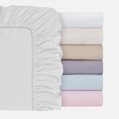Nude 100% Cotton Ajustable Sheet White