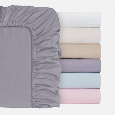 Nude 100% Cotton Ajustable Sheet Gray