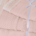 100% Cotton Soft Bath IVR 3 Towels Bath Set Light Pink