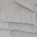 100% Cotton Soft Bath V 3 Towels Bath Set Light Gray
