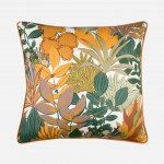 Salvador double-sided cushion, yellow and green with floral pattern 45 x 45 cm