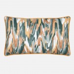 Almofada Zita dupla face em algod�o multicolor com padr�o abstrato 30 x 50 cm