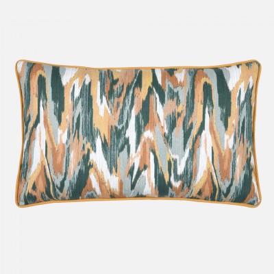 Zita cotton double-sided cushion multicolored with abstract pattern 30 x 50 cm