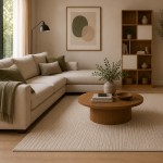 Natural Weave Plain Rug in light grey colour
