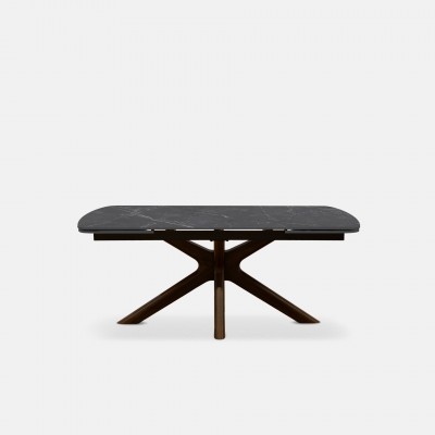Extensible Dining Table 180(260)X90 cm Columba Black Marble Extensible Dining Table 180(260)X90 cm Columba Black Marble