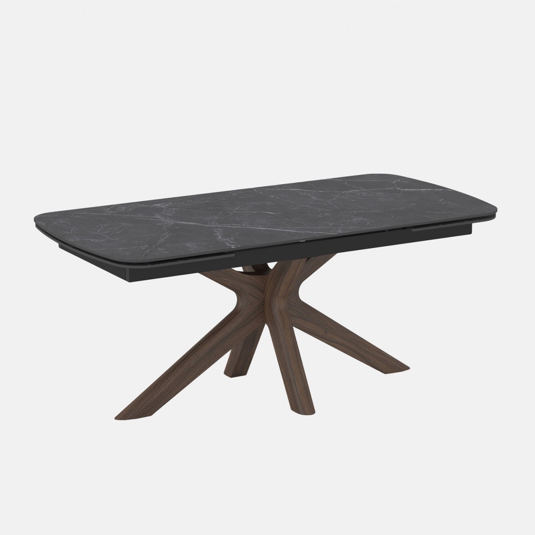 Extensible Dining Table 180(260)X90 cm Columba Black Marble