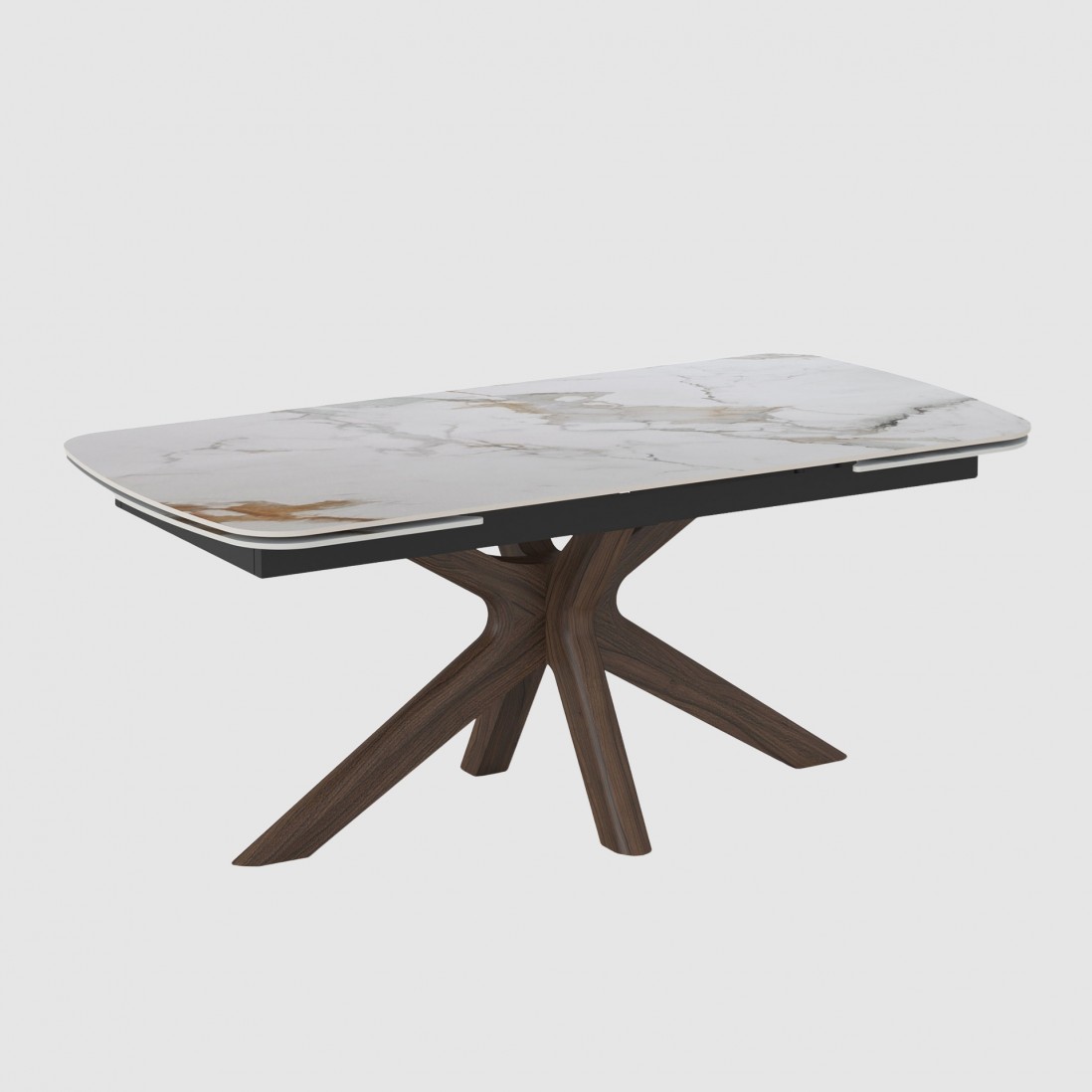 Extensible Dining Table 180(260)X90 cm Columba Golden Carrara
