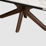 Extensible Dining Table 180(260)X90 cm Columba Golden Carrara