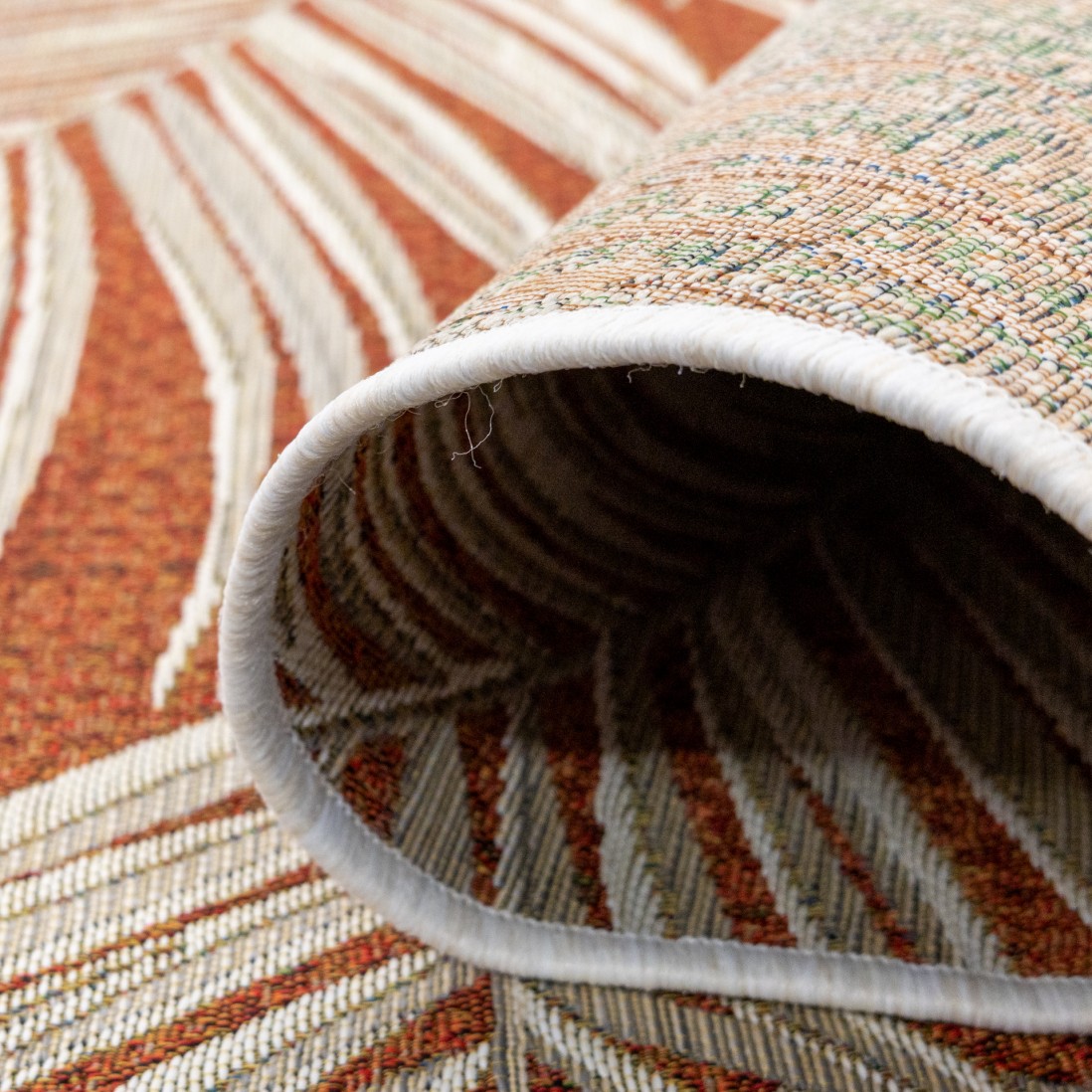In & Out Area Rug Palm 192 Orange