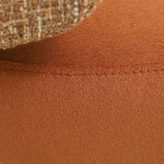 REVIN Armchair in Metal and Terracotta Chenille