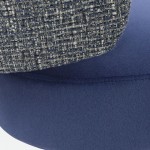 REVIN armchair in metal and blue chenile