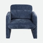 Rubicon armchair in blue chenille