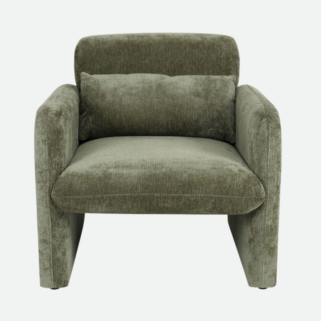 Rubicon armchair in dry green chenille