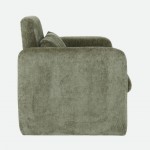 Rubicon armchair in dry green chenille