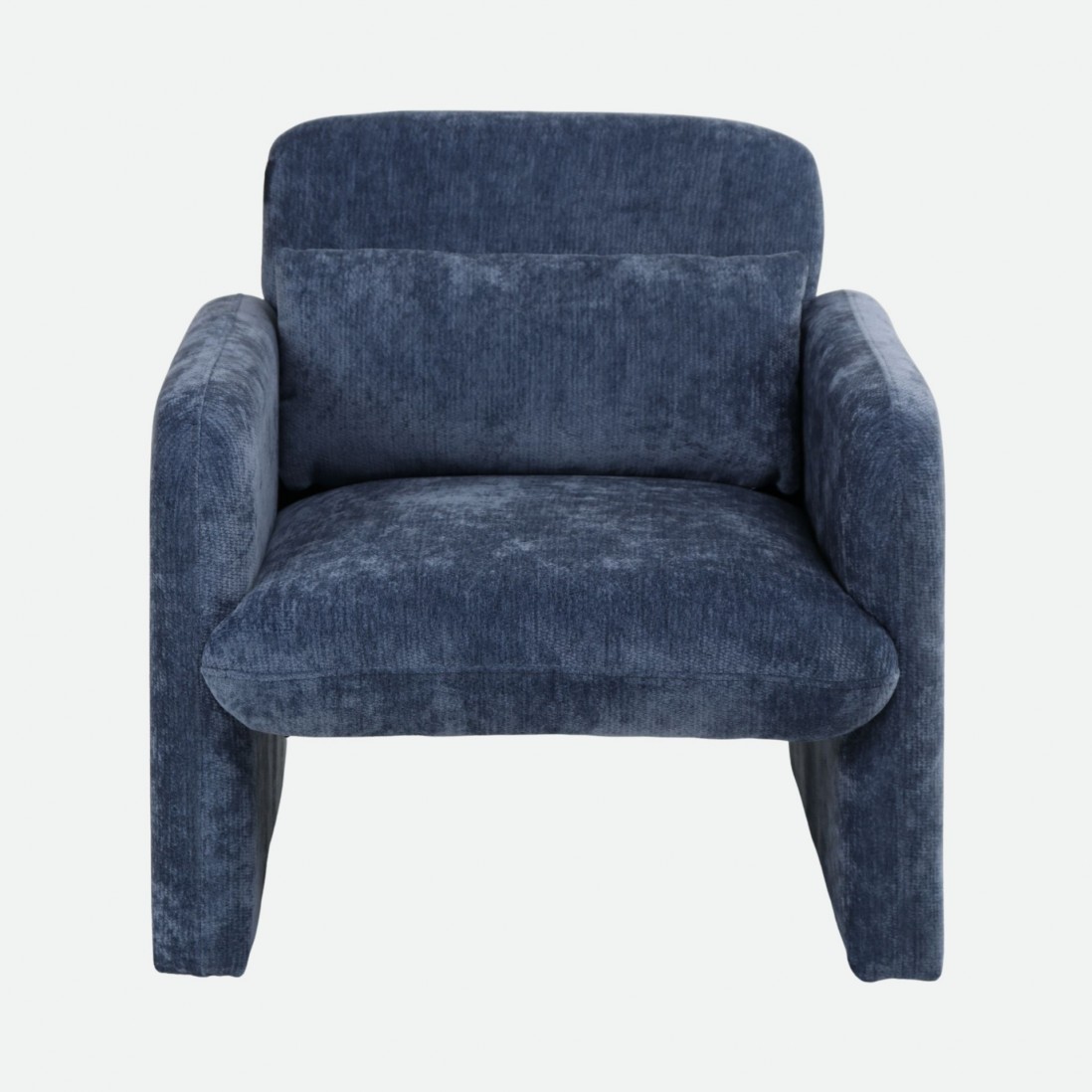 Rubicon armchair in blue chenille