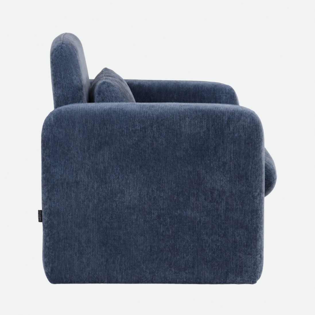 Rubicon armchair in blue chenille