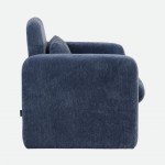 Rubicon armchair in blue chenille