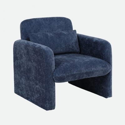 Rubicon armchair in blue chenille Rubicon armchair in blue chenille