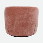 Swivel armchair Baltea in pink chenille