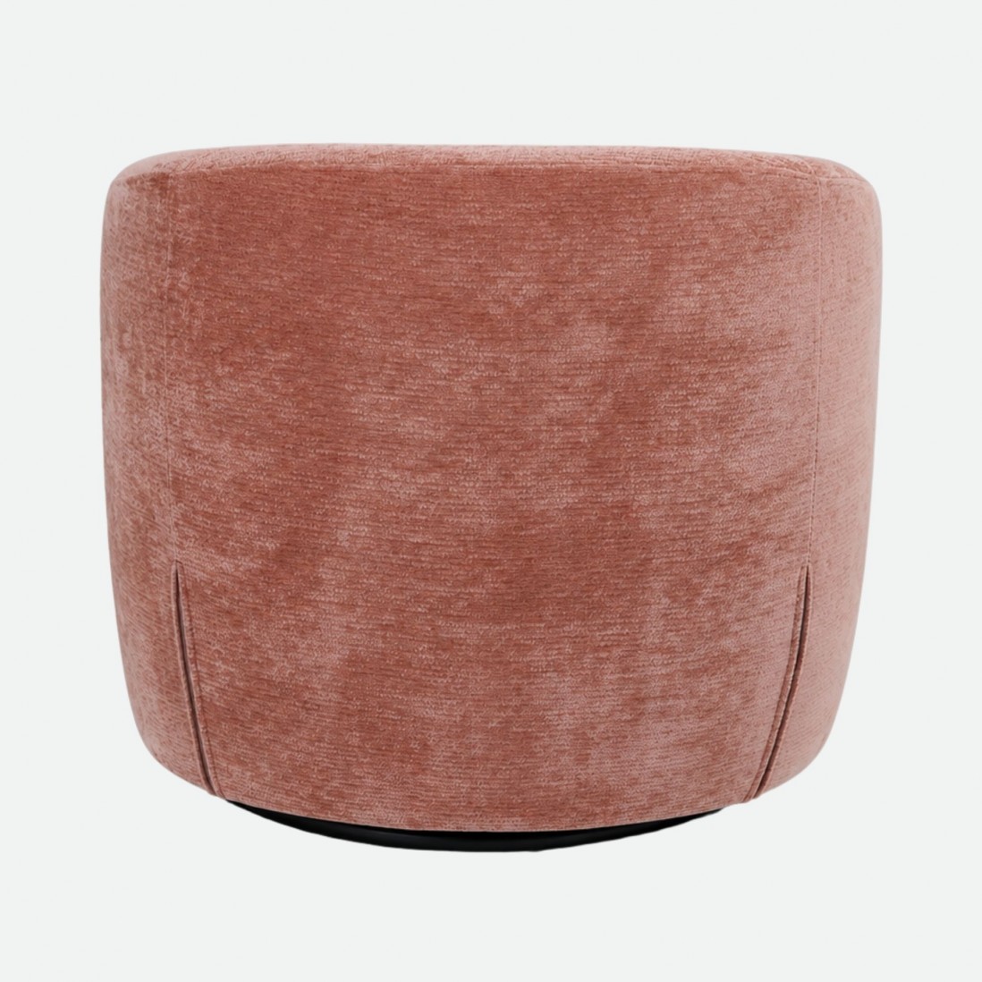Swivel armchair Baltea in pink chenille