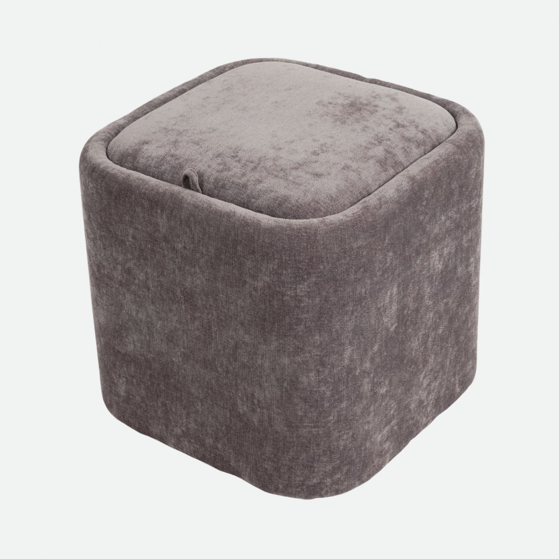Pouf com arruma��o Alme em chenille Castanho
