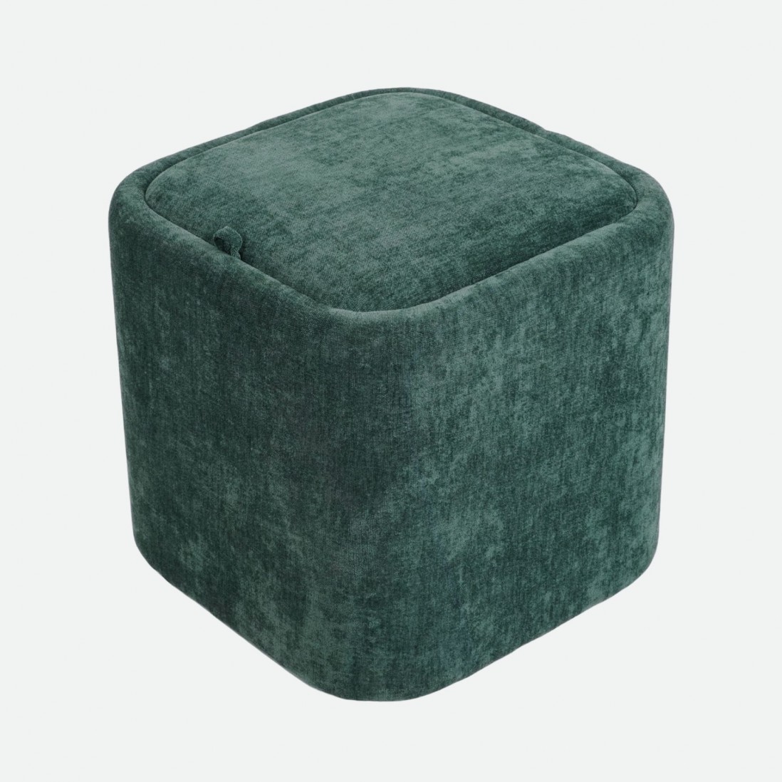 Pouf com arruma��o Alme em chenille Verde