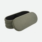 Pouf com arruma��o Melby em chenille Verde
