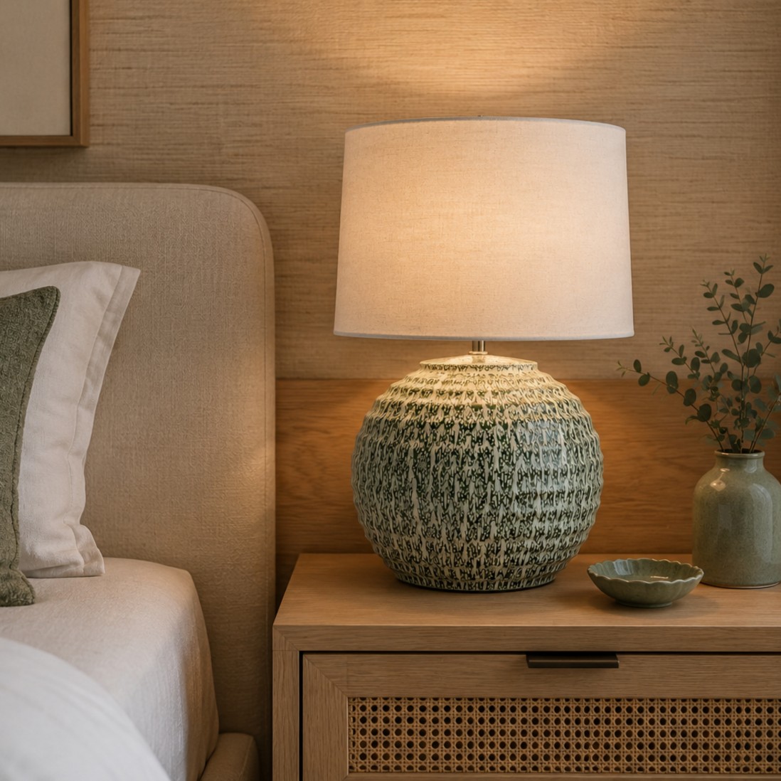 Nevoa Green Ceramic Table Lamp 54 cm