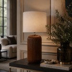 Lumina Brown Ceramic Table Lamp 79 cm