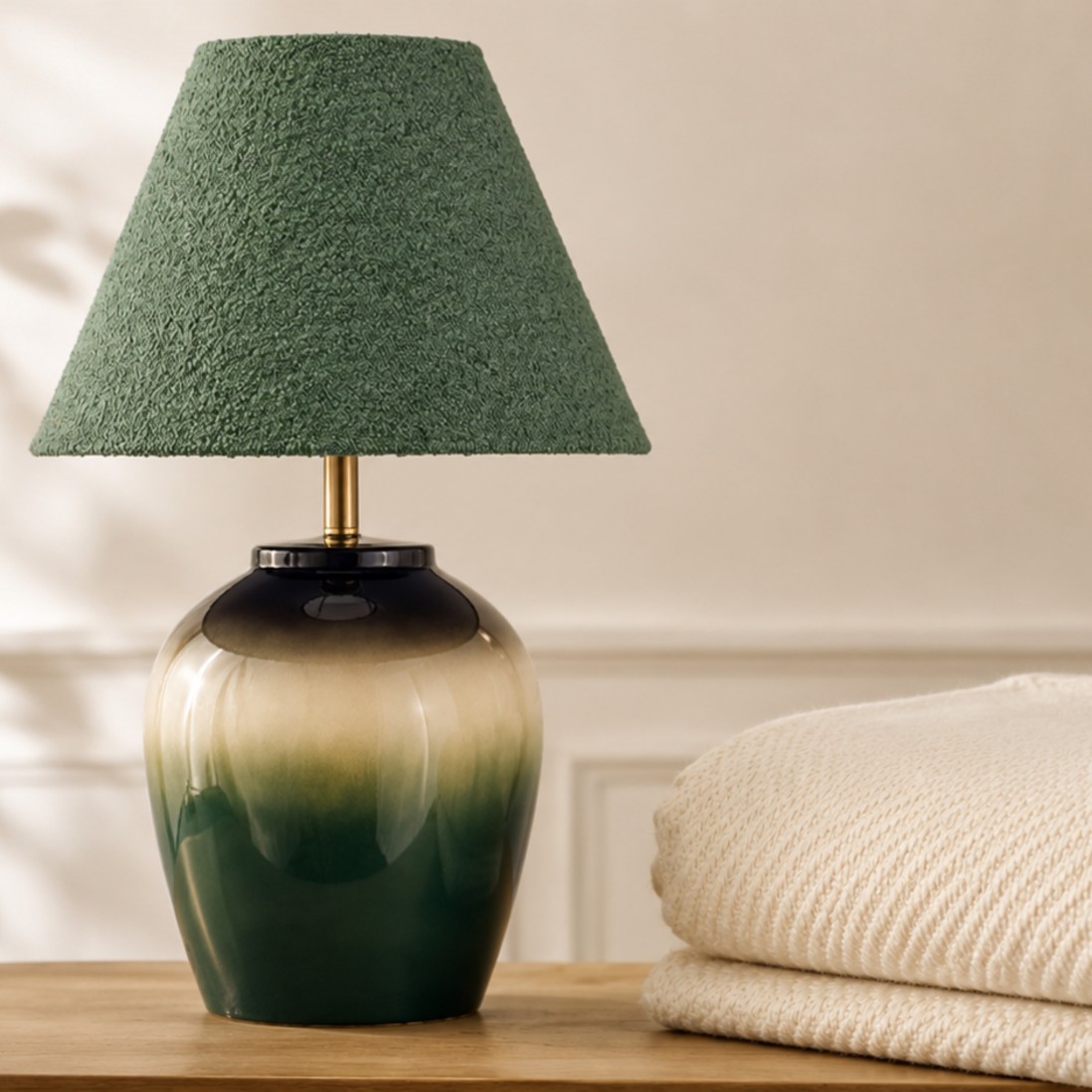 Eclat Green Ceramic Table Lamp 64 cm