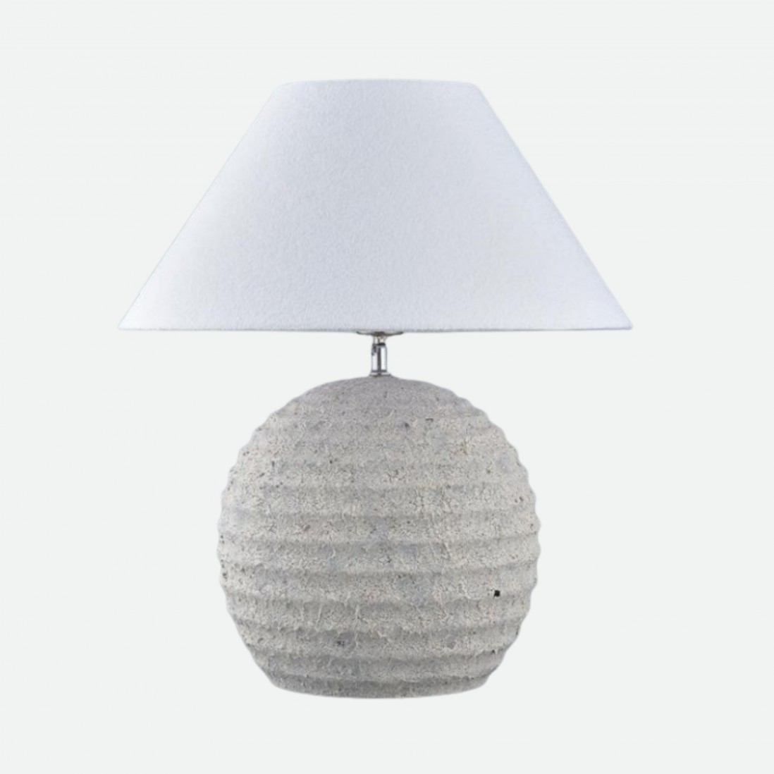 Biscuit Spherical Cream Ceramic Table Lamp 52 cm
