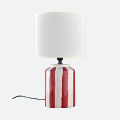 Ocean Red Ceramic Table Lamp 32 cm