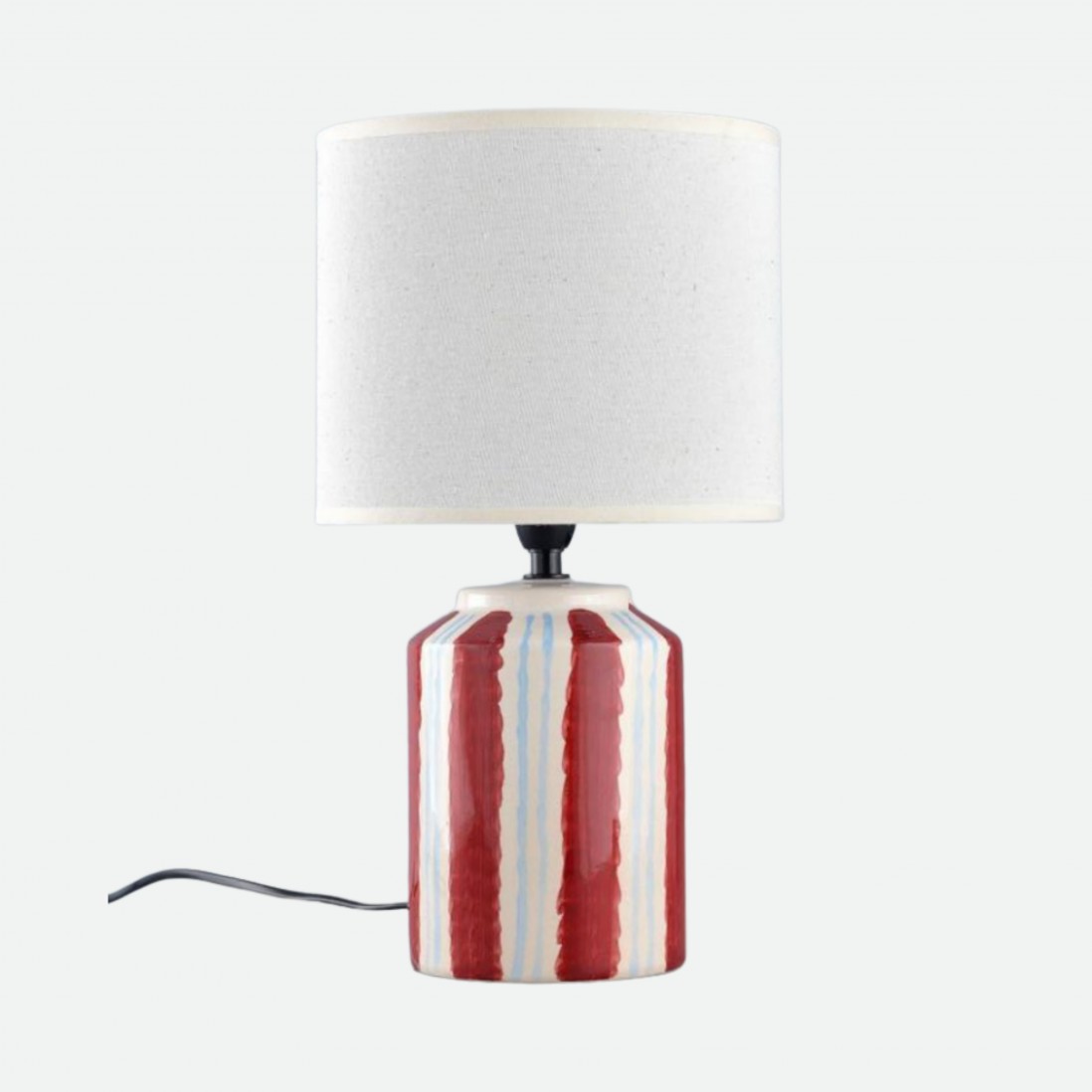 Ocean Red Ceramic Table Lamp 32 cm