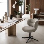 Ranum Chair in Grey Fabric with Black Metal Base