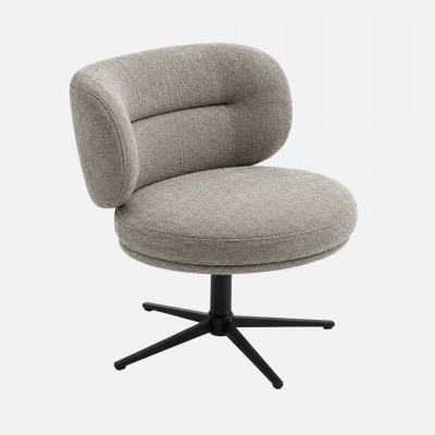Ranum Chair in Grey Fabric with Black Metal Base Ranum Chair in Grey Fabric with Black Metal Base