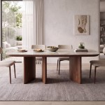 Marul Walnut Wood Dining Table 240x110 cm