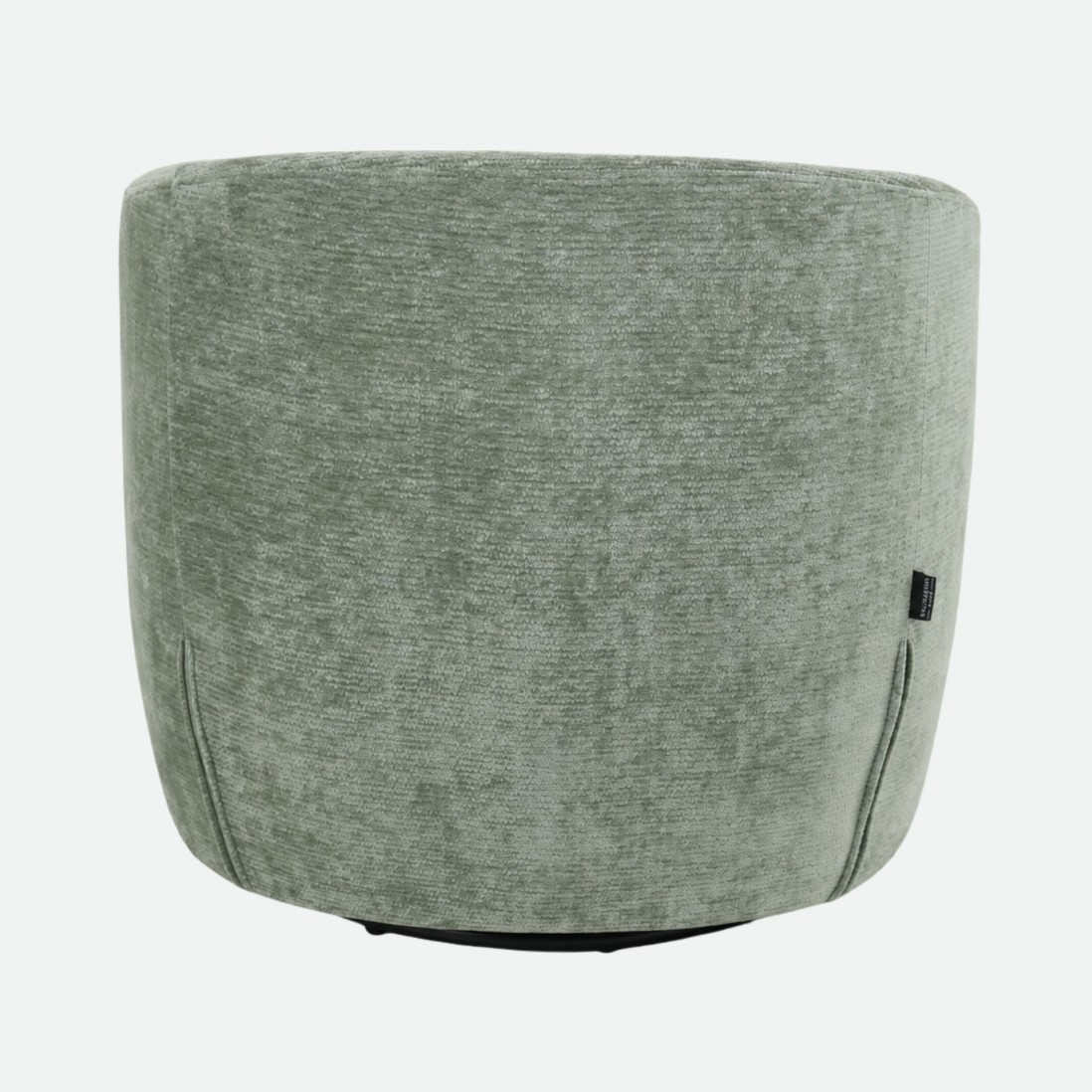 Swivel armchair Baltea in green chenille