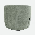 Swivel armchair Baltea in green chenille