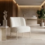 Almelo Cream Fabric Armchair