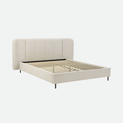 Cama de Matrimonio Albany con Somier 160x200cm Beige Cama de Matrimonio Albany con Somier 160x200cm Beige