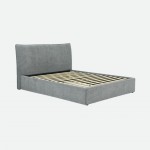 Cama de Matrimonio Holmes con Somier 160x200cm Gris